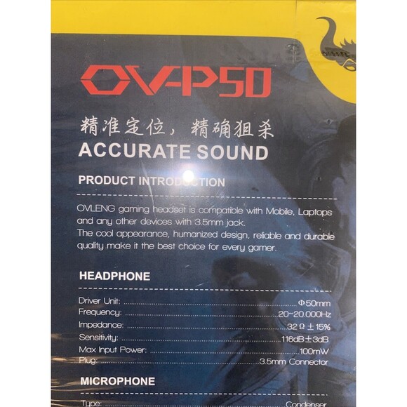 New OVLENG OV P50 gaming headphones Voice Wired Over-Ear Mobile Stereo P4 - Picture 5 of 7